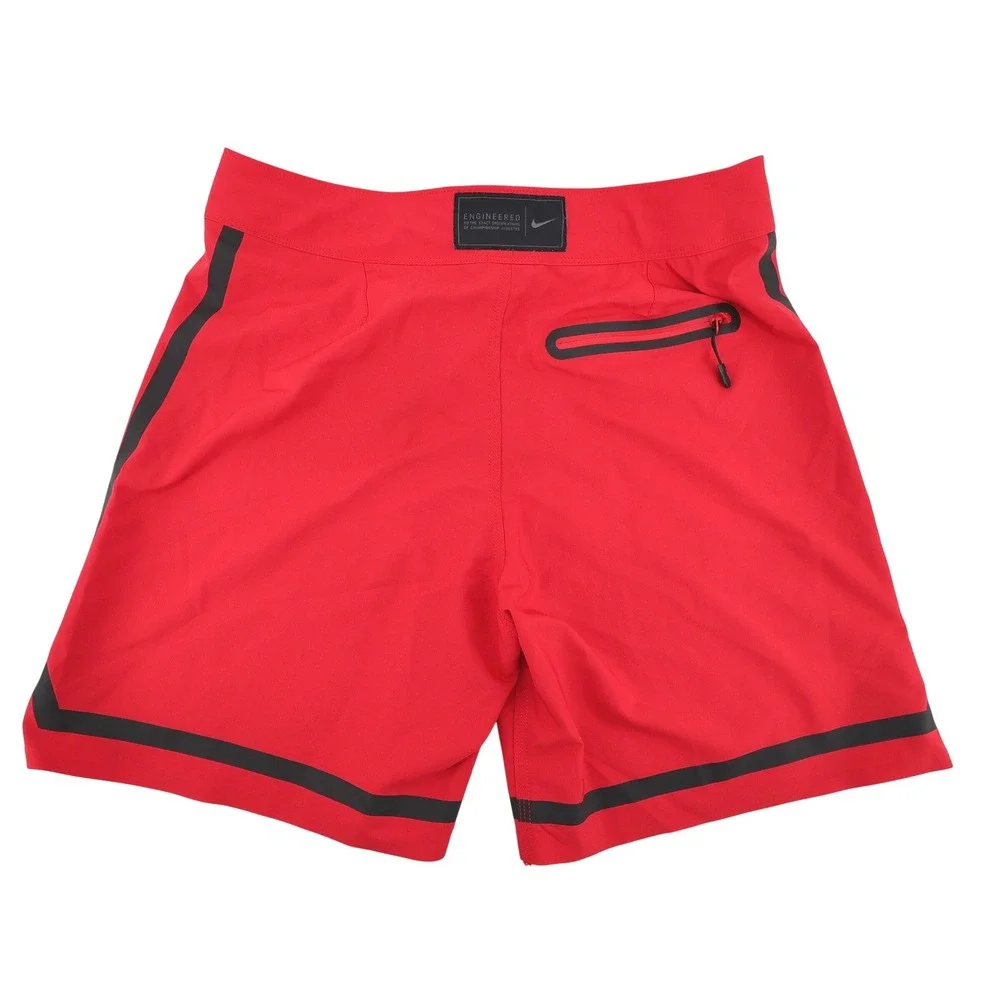 Nike Engineered Stripe Board‎ Shorts Red Short Sleeve Mens 32 Medium